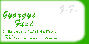 gyorgyi fusi business card